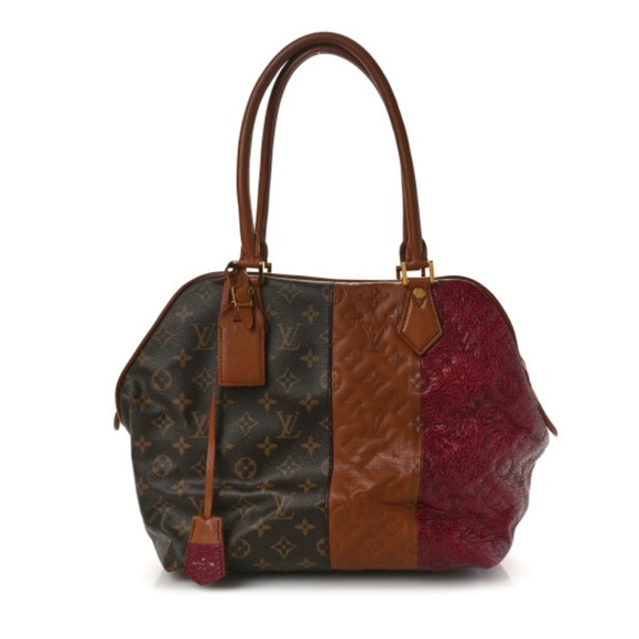 LOUIS VUITTON MAKES NOGRAM STRIPES MEDIUM BAG BORDEAUX - Picture 2 of 13